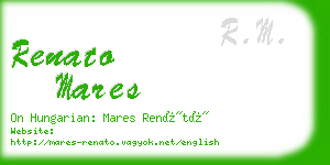 renato mares business card